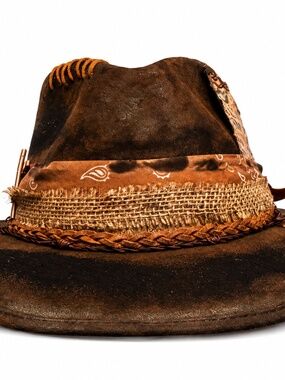 Black and brown large Cody James crushable hat